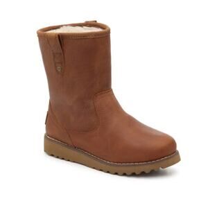 Ugg kids redwood boots waterproof brown fleece lined winter snow outdoor